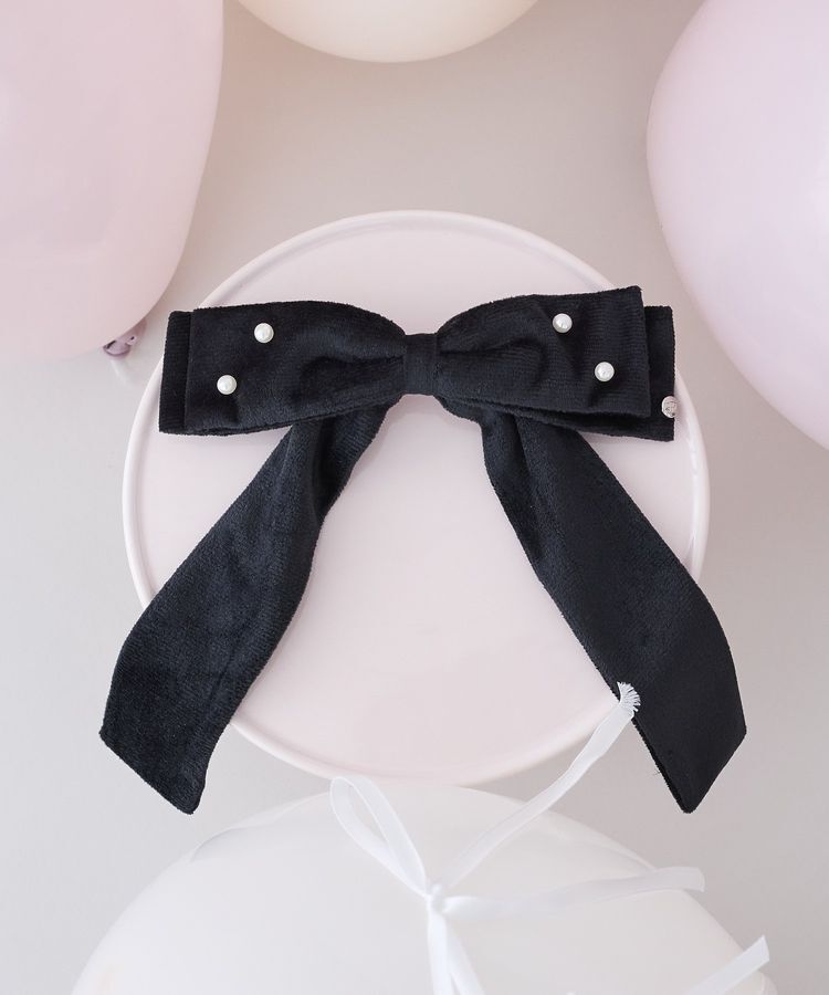 Maison de FLEUR「リボンマニアベロアリボンバレッタ」|その他|