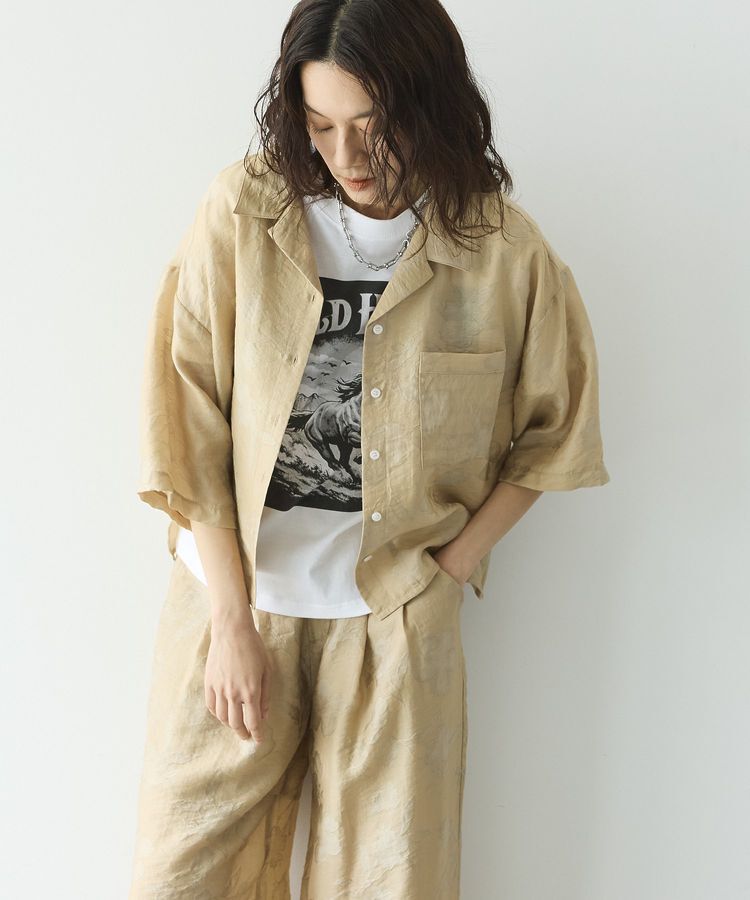 GARAGE OF GOOD CLOTHING「シアージャガード開襟ハーフスリーブシャツ」|シャツ・ブラウス|
