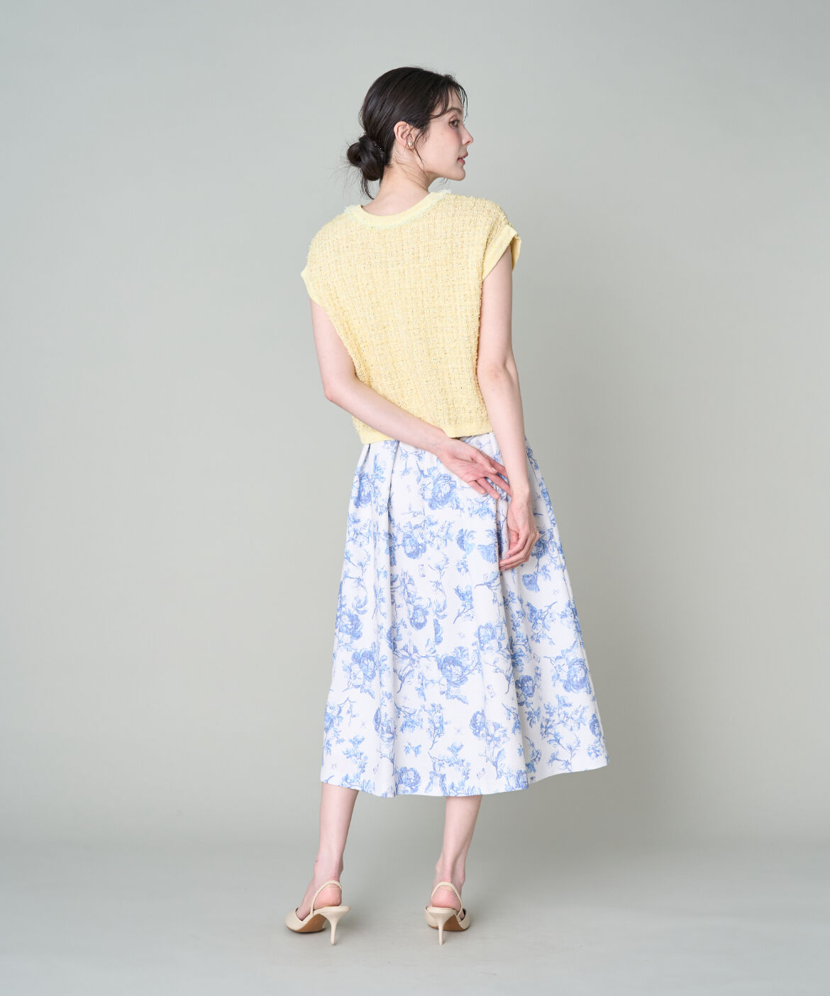 Maglie le cassetto「《大きいサイズ》トワルドジュイ風タックスカート《M Maglie le cassetto》」|フレア|