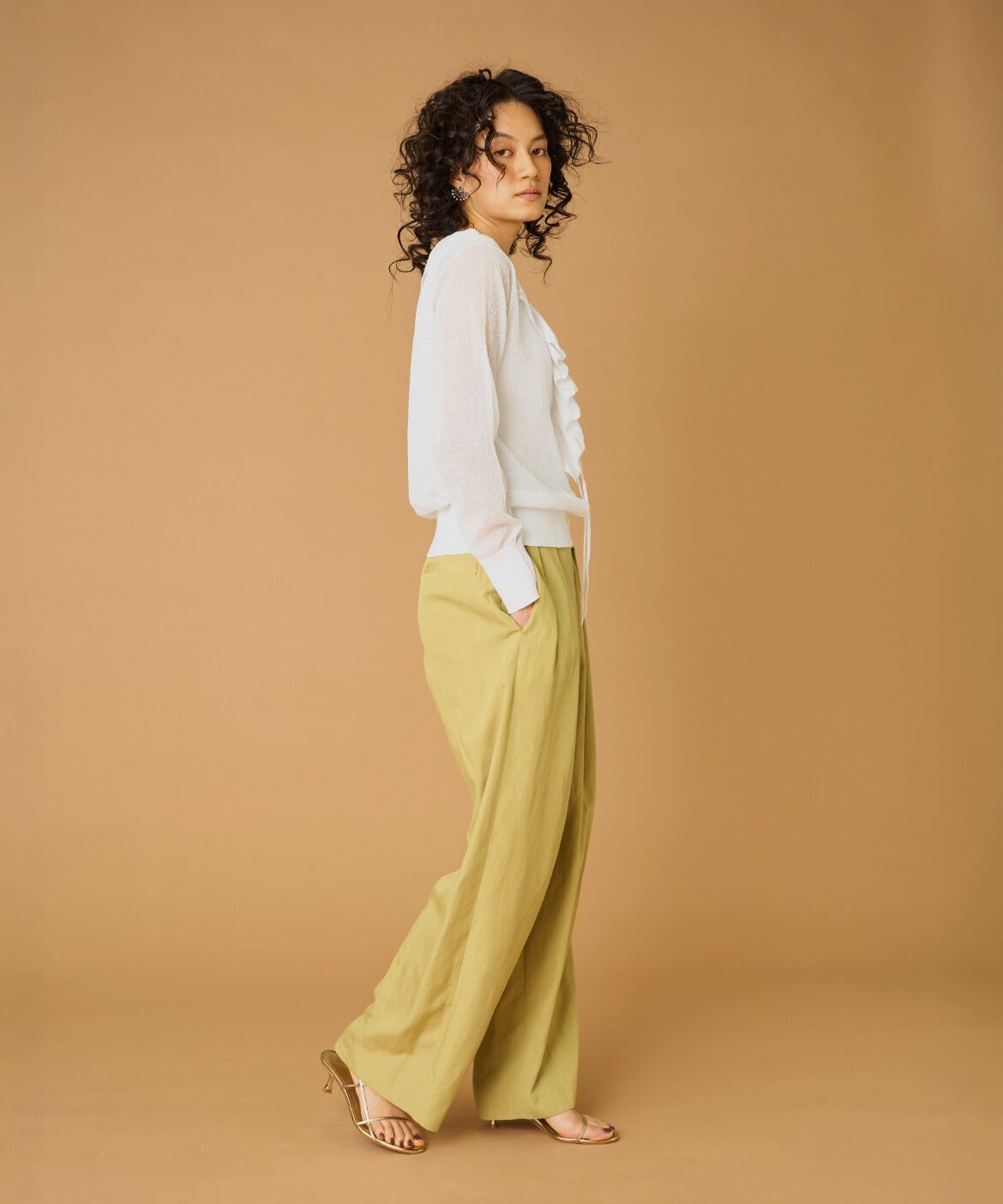 la veille by SUPERIOR CLOSET「《大きいサイズ》ラップパンツ」|スラックス|