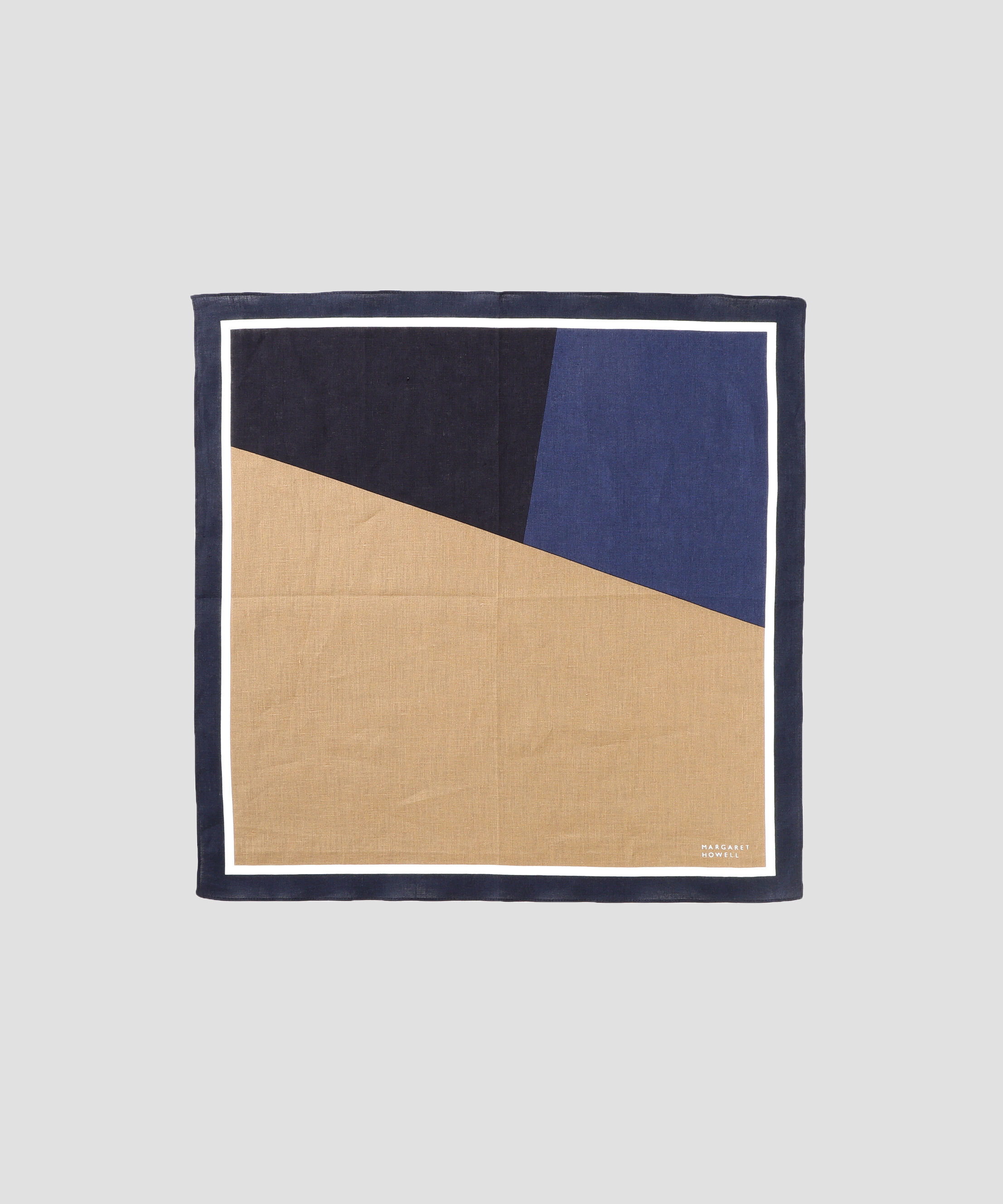 MARGARET HOWELL HOUSEHOLDGOODS「COLOR BLOCK HANKY」|ハンカチ|NAVY