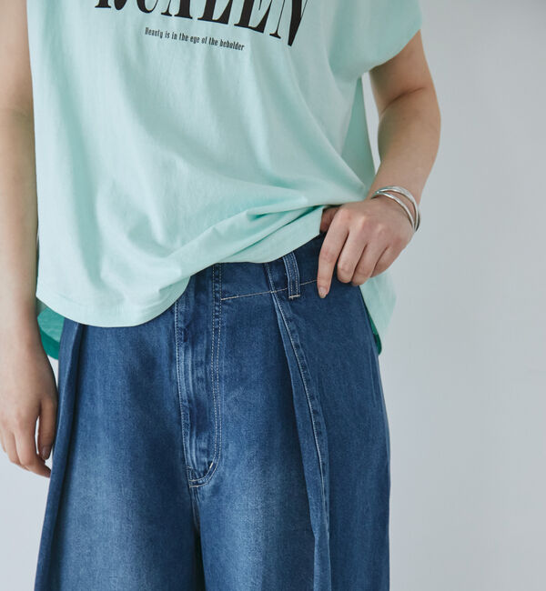 Doux archives「コットンリネンワイドデニムパンツ」|デニム|