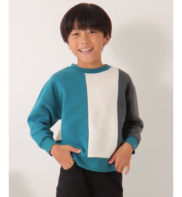 ikka kids「裏起毛縦切り替えトレーナー（120~160cm）」|Tシャツ・カットソー|