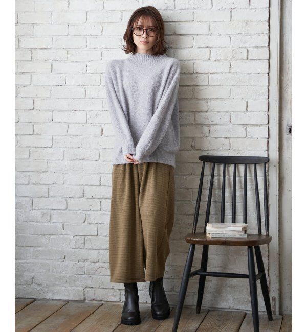 ikka「ラメブークレーハイネックプルオーバー」|プルオーバー|