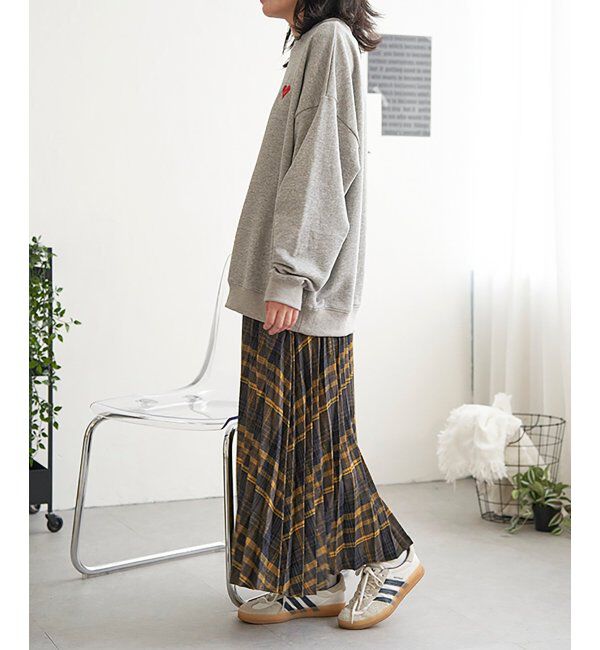 VENCE share style「ラメ裏毛ハートスウェット」|スウェット・ジャージ|