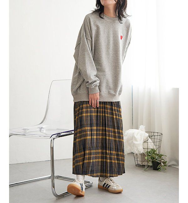VENCE share style「ラメ裏毛ハートスウェット」|スウェット・ジャージ|