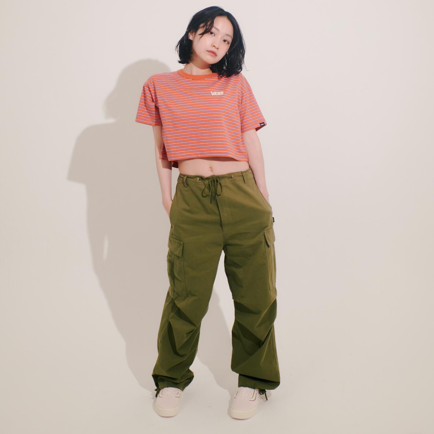 VANS「【VANSｱﾊﾟﾚﾙ(WJ)】W Multi Border Tee」|Tシャツ・カットソー|