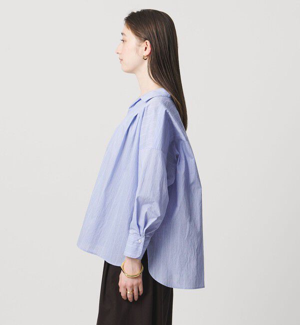 UNITED ARROWS「スキッパー プルオーバー 8分袖 シャツ」|シャツ・ブラウス|