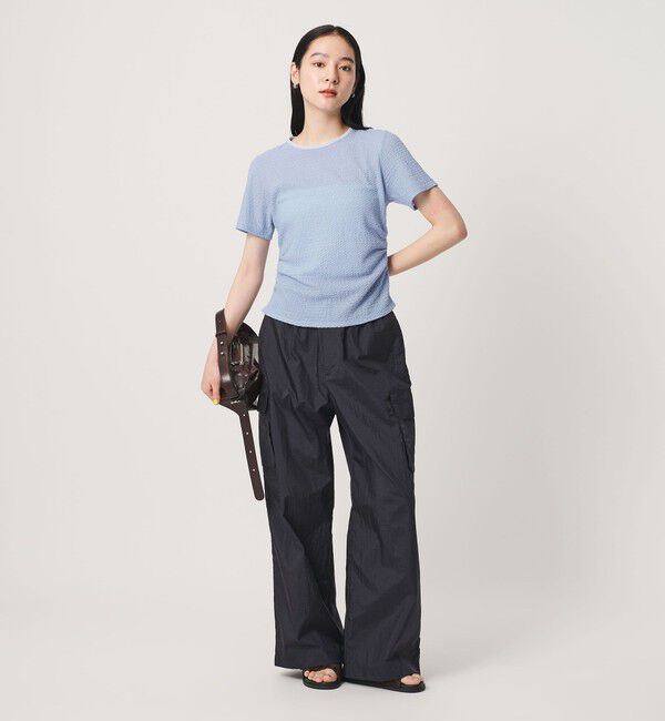 BEAUTY&YOUTH UNITED ARROWS「ベロア パイピング ギャザー カットソー」|Tシャツ・カットソー|