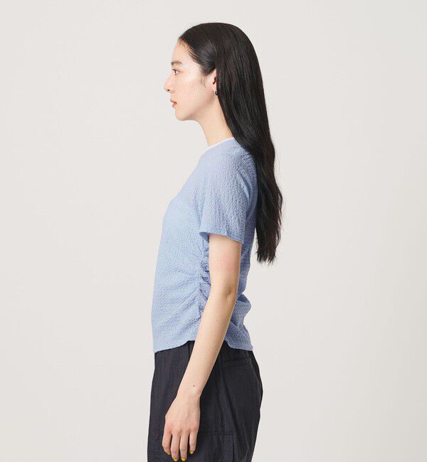BEAUTY&YOUTH UNITED ARROWS「ベロア パイピング ギャザー カットソー」|Tシャツ・カットソー|