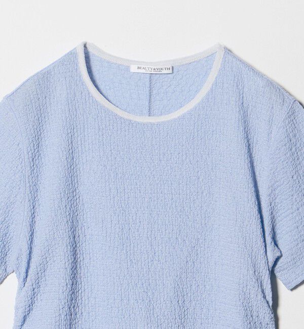 BEAUTY&YOUTH UNITED ARROWS「ベロア パイピング ギャザー カットソー」|Tシャツ・カットソー|