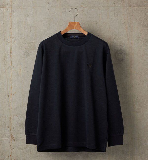 SHIPS「＜新色予約中！＞【SHIPS別注】FRED PERRY: ピケ ロングスリーブ T シャツ」|Tシャツ・カットソー|ダークブルー