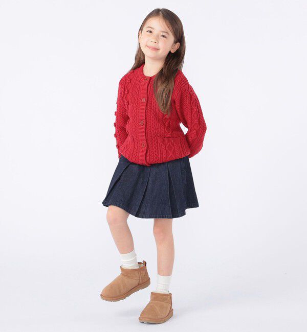 SHIPS KIDS「SHIPS KIDS:100～130cm /デニム プリーツ キュロット」|キュロット|