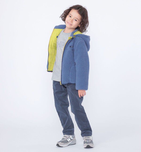 SHIPS KIDS「SHIPS KIDS:100～130cm/〈洗濯機可能〉ボア リバーシブル ジャケット」|ブルゾン・スタジャン|