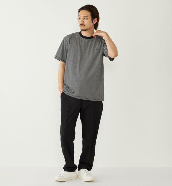 SHIPS Colors 「SHIPS Colors:〈速乾〉CAVE(R) ワンポイント ロゴ ボーダー Tシャツ◇」|Tシャツ・カットソー|