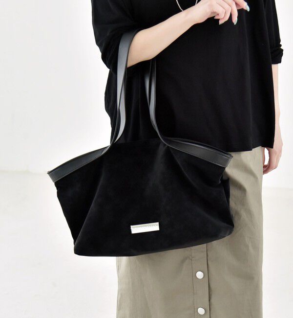 quaranciel「《予約》quaranciel: ロング ハンドル コンビ ワイド トート」|トートバッグ|