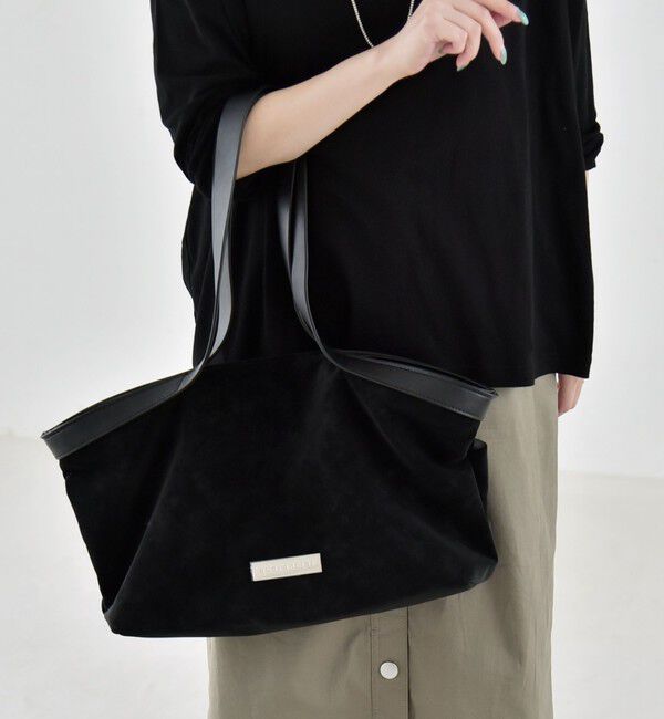 quaranciel「《予約》quaranciel: ロング ハンドル コンビ ワイド トート」|トートバッグ|