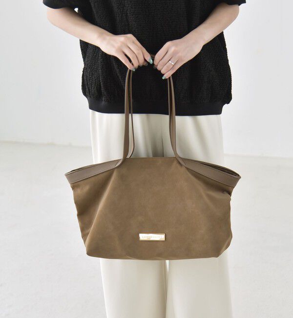 quaranciel「《予約》quaranciel: ロング ハンドル コンビ ワイド トート」|トートバッグ|