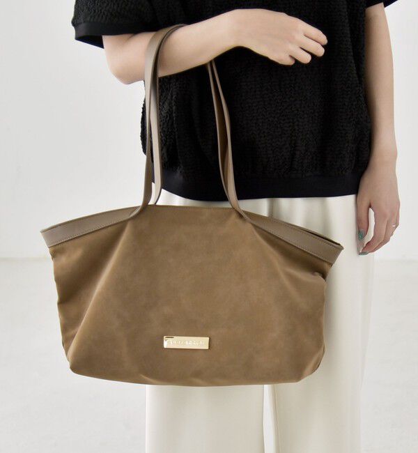 quaranciel「《予約》quaranciel: ロング ハンドル コンビ ワイド トート」|トートバッグ|