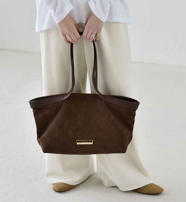 quaranciel「《予約》quaranciel: ロング ハンドル コンビ ワイド トート」|トートバッグ|