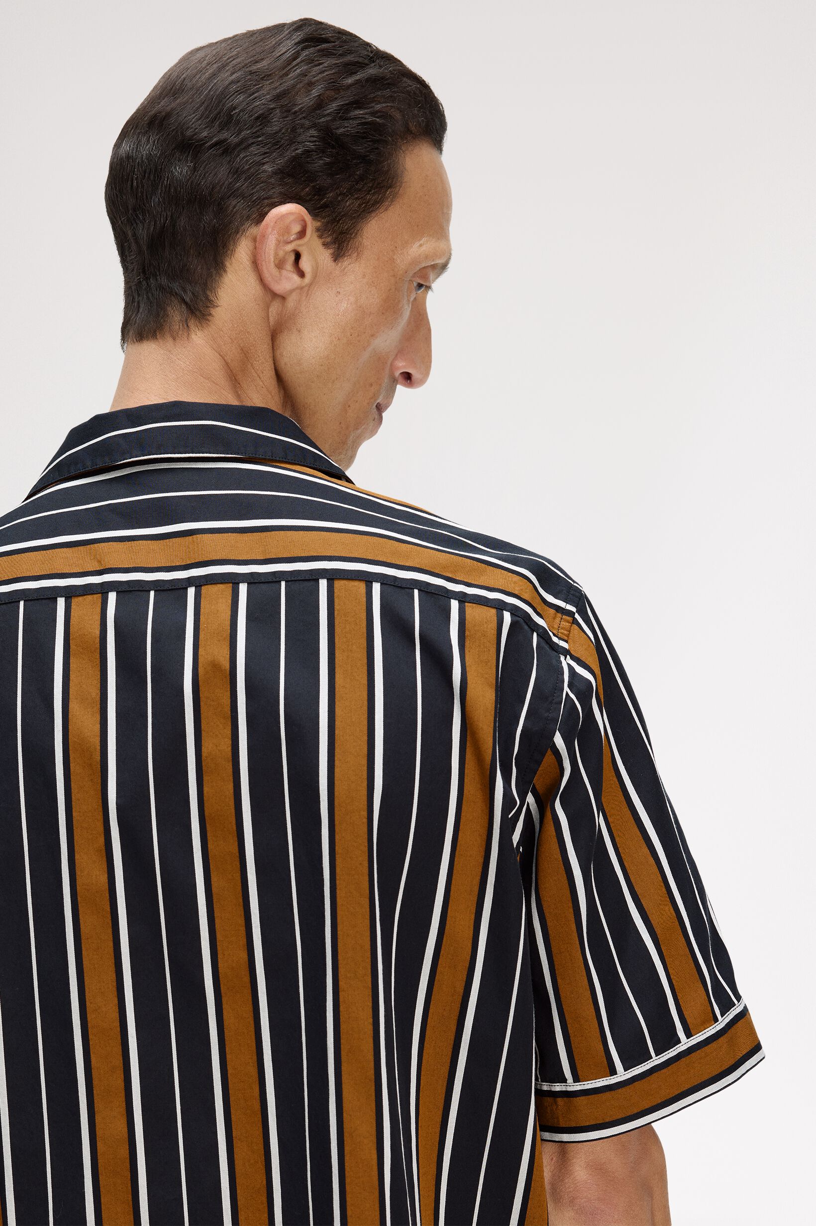 FRED PERRY 「STRIPED REVERE COLLAR SHIRT／ストライプオープンカラーシャツ」|シャツ・ブラウス|
