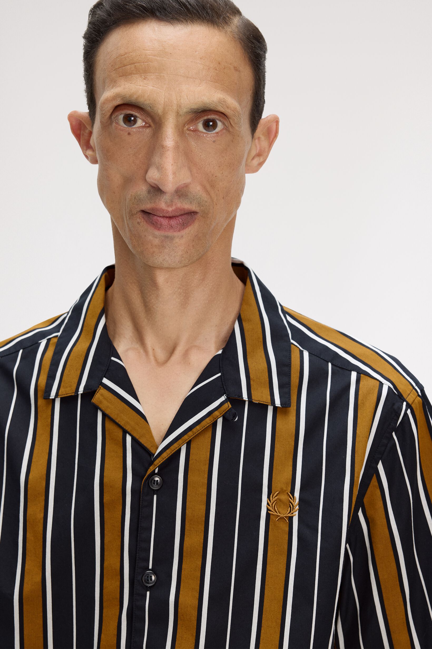 FRED PERRY 「STRIPED REVERE COLLAR SHIRT／ストライプオープンカラーシャツ」|シャツ・ブラウス|