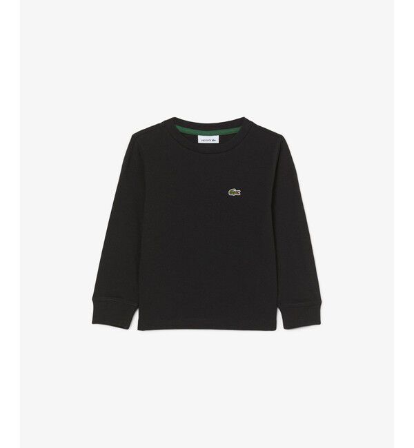 LACOSTE「【EC only】JUNIORベーシックワニロゴパッチ長袖Tシャツ」|Tシャツ・カットソー|ブラック