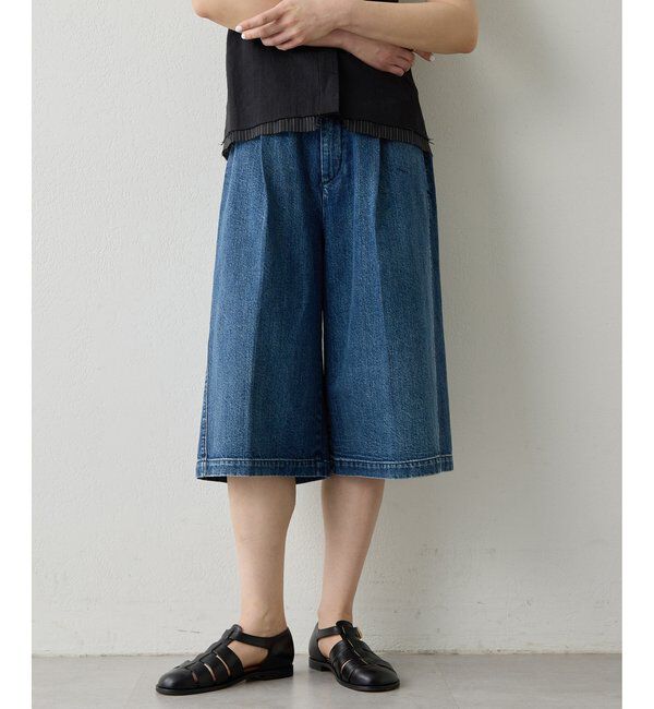 THE PAUSE「【THE PAUSE】タックハーフパンツ」|キュロット|