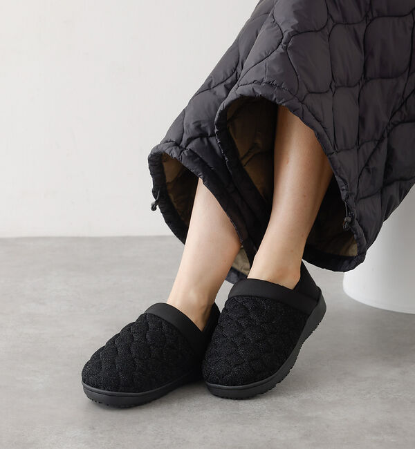 abahouse mavie「MEI GURITTER MOC SHOES」|スニーカー|ブラック