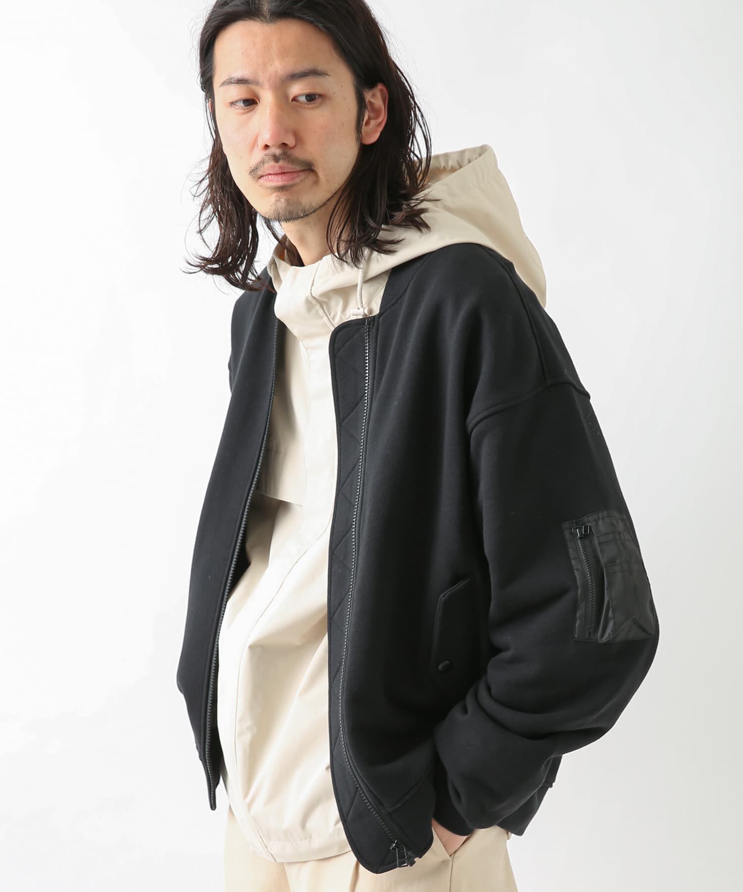 Sonny Label 「裏毛スウェットMA-1ブルゾン」|ブルゾン・スタジャン|