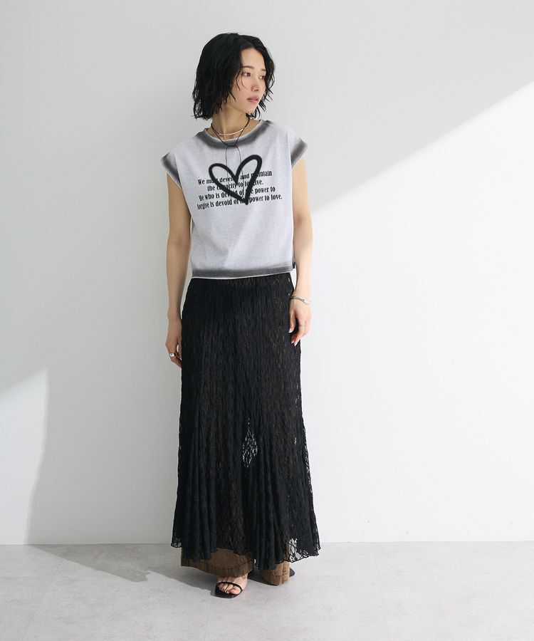Green Parks「・swing by ハートロゴフレンチTEE」|Tシャツ・カットソー|