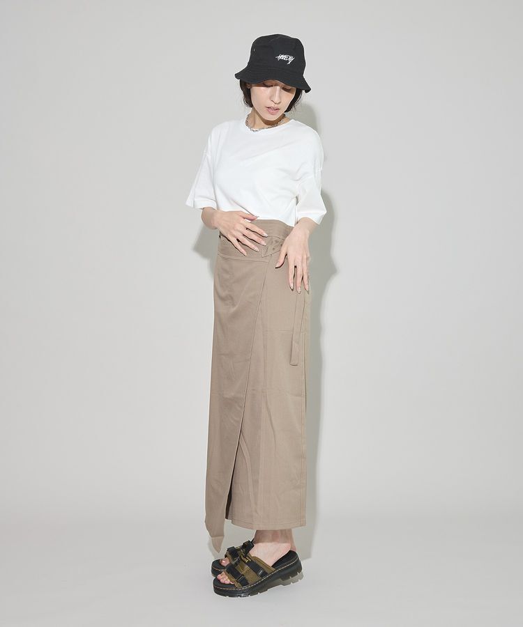 GARAGE OF GOOD CLOTHING「異素材MIX Iラインワンピース」|ワンピース|