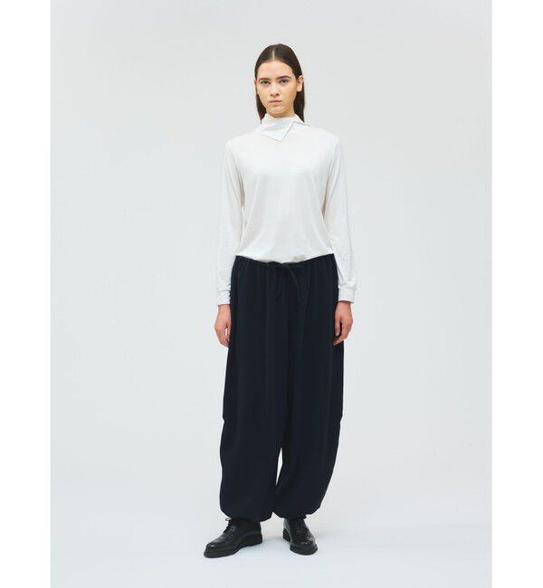 mizuiro ind「mizuiro ind アシンメトリーシャツプルオーバー」|Tシャツ・カットソー|