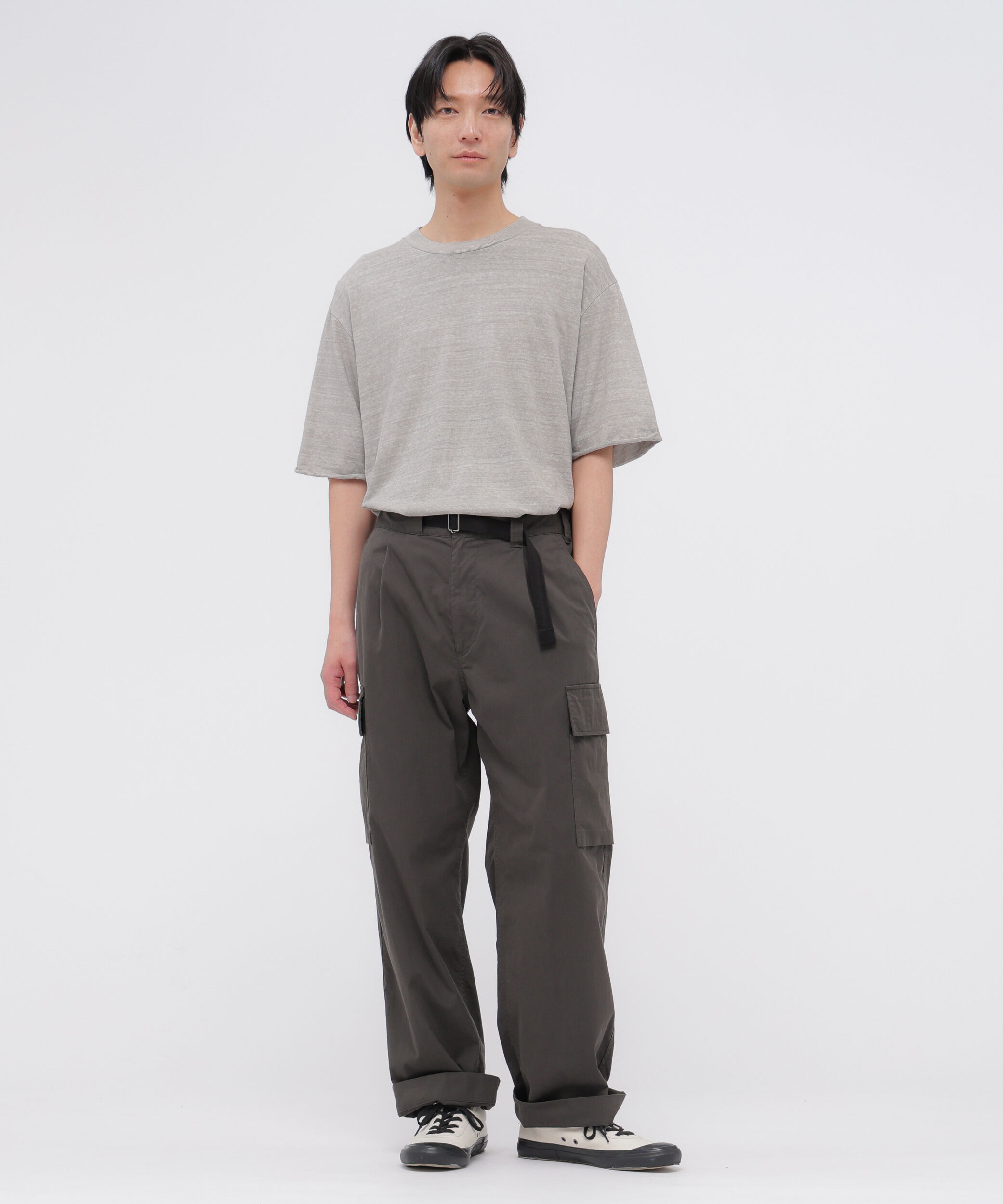 MHL.「CARBON DYED COTTON LINEN TOP」|Tシャツ・カットソー|