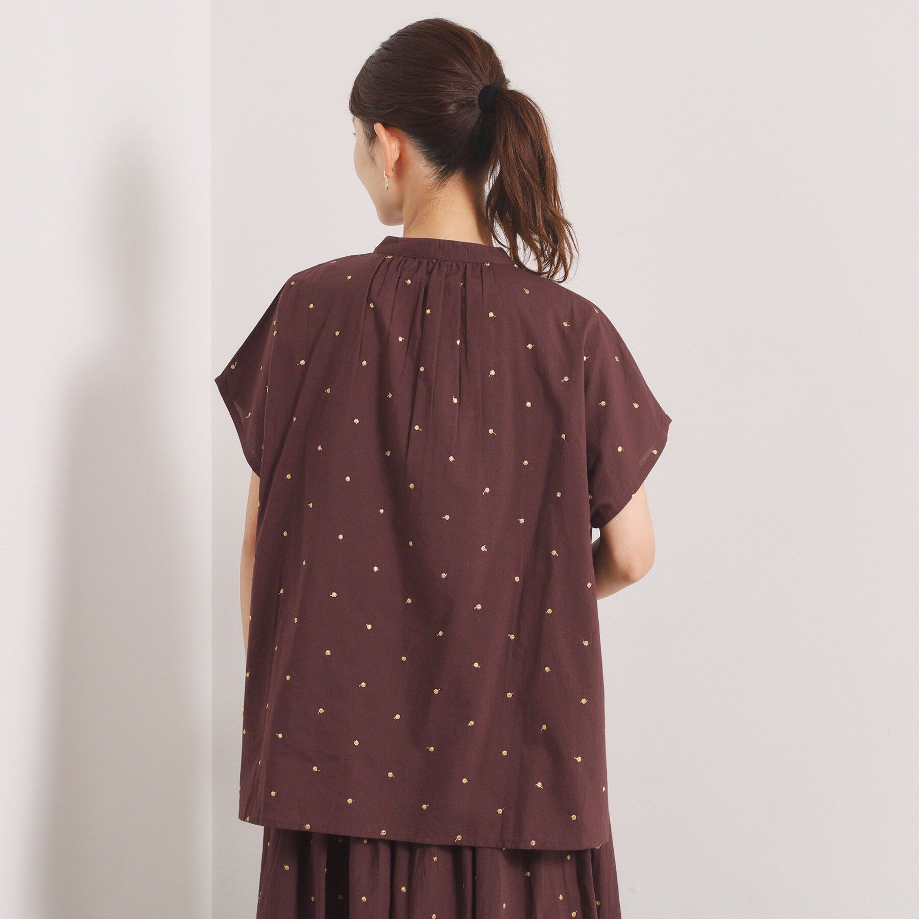 ITS&rsquo;DEMO「ラメドット刺繍ブラウス」|シャツ・ブラウス|