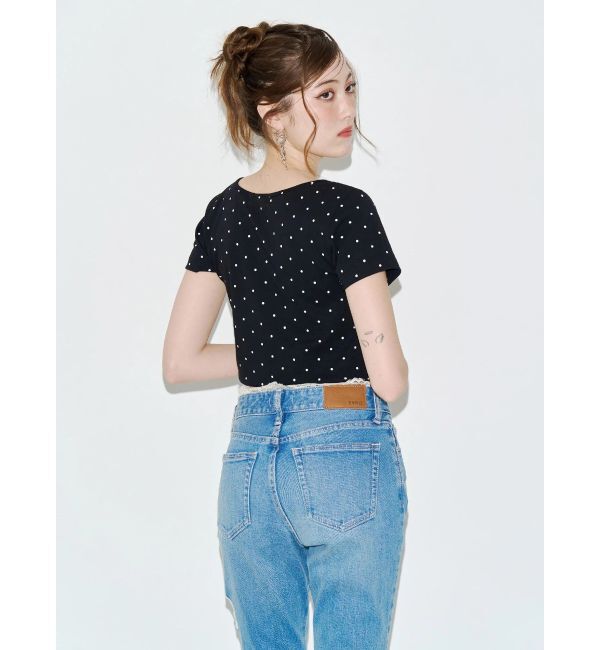 EVRIS「ドットSUNNYショートTシャツ」|Tシャツ・カットソー|