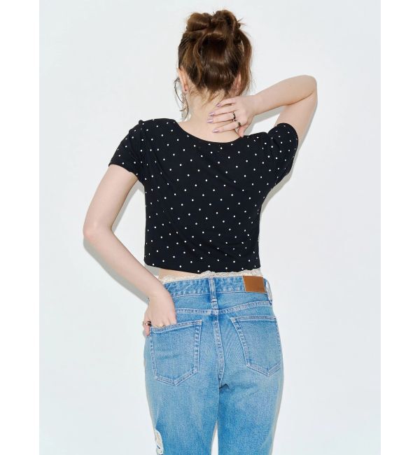 EVRIS「ドットSUNNYショートTシャツ」|Tシャツ・カットソー|