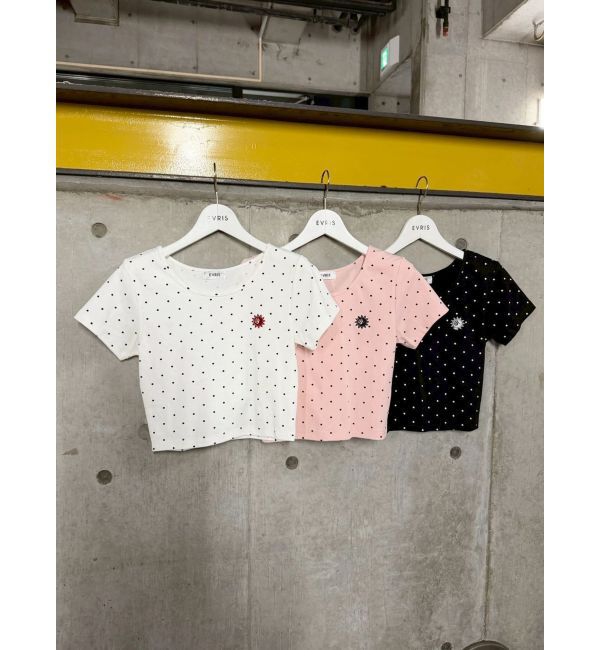 EVRIS「ドットSUNNYショートTシャツ」|Tシャツ・カットソー|