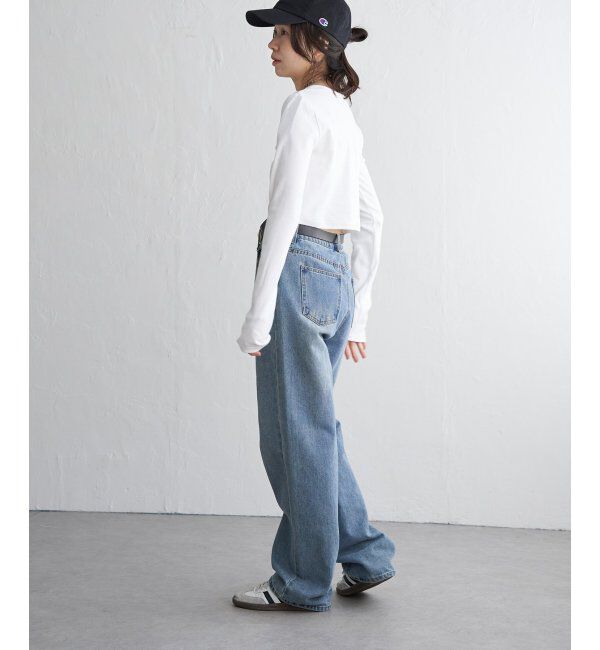 VENCE share style「テレコハーフジップクロップドプルオーバー」|Tシャツ・カットソー|