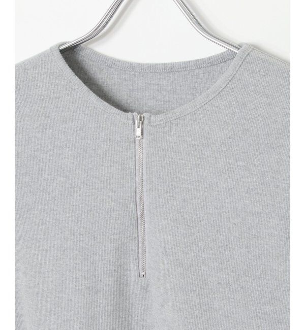 VENCE share style「テレコハーフジップクロップドプルオーバー」|Tシャツ・カットソー|