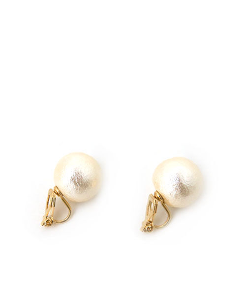 colleca la「【14mm】大粒コットンパールピアス・イヤリング」|ピアス|