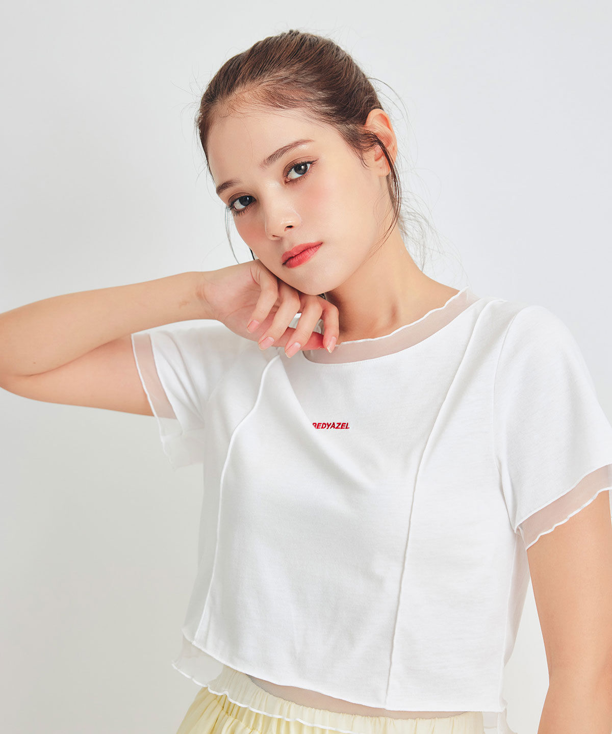 REDYAZEL「シアーレイヤードコンパクトロゴTシャツ」|Tシャツ・カットソー|
