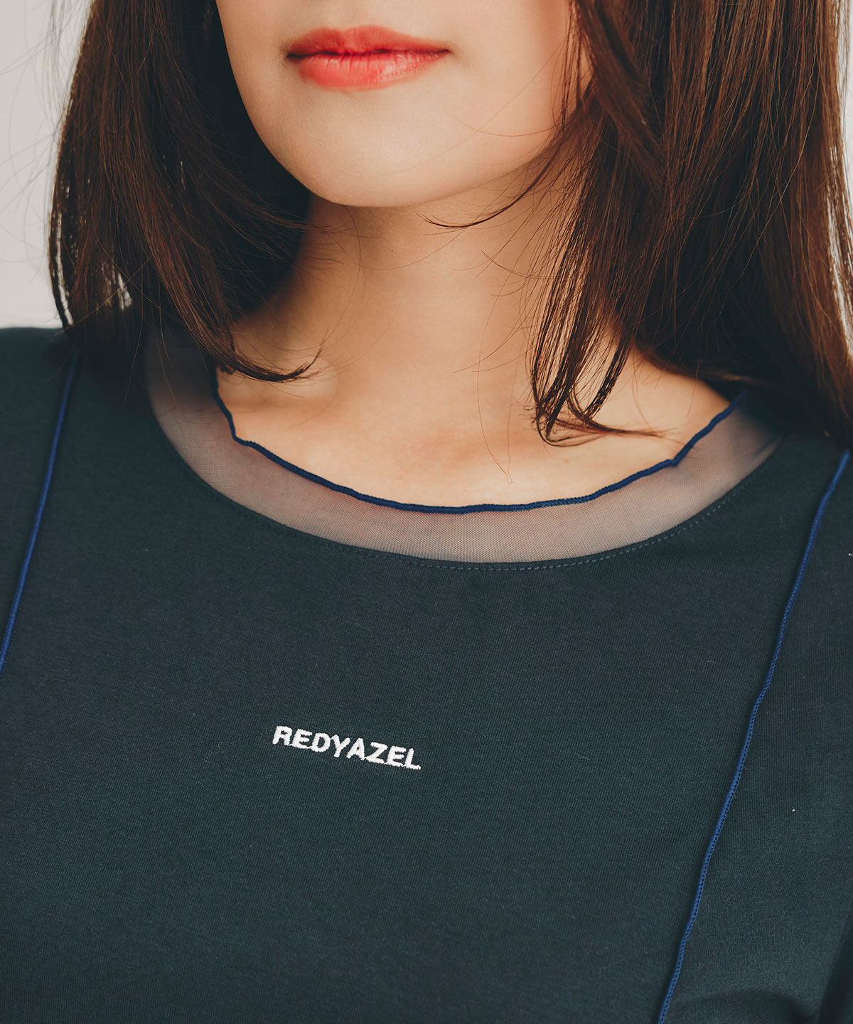 REDYAZEL「シアーレイヤードコンパクトロゴTシャツ」|Tシャツ・カットソー|