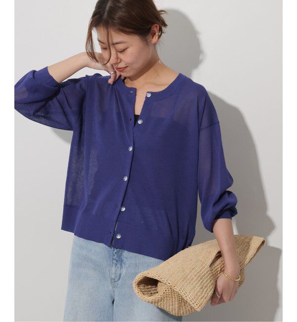 JOURNAL STANDARD relume「《追加3》ウォッシャブルクロップドカーディガン」|カーディガン|ブルー