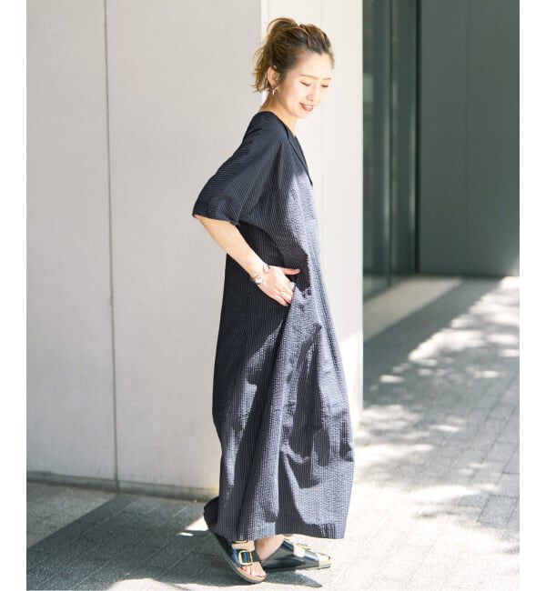 Spick and Span「《WEB限定 / 追加》パフスリーブサッカードレス」|ワンピース|