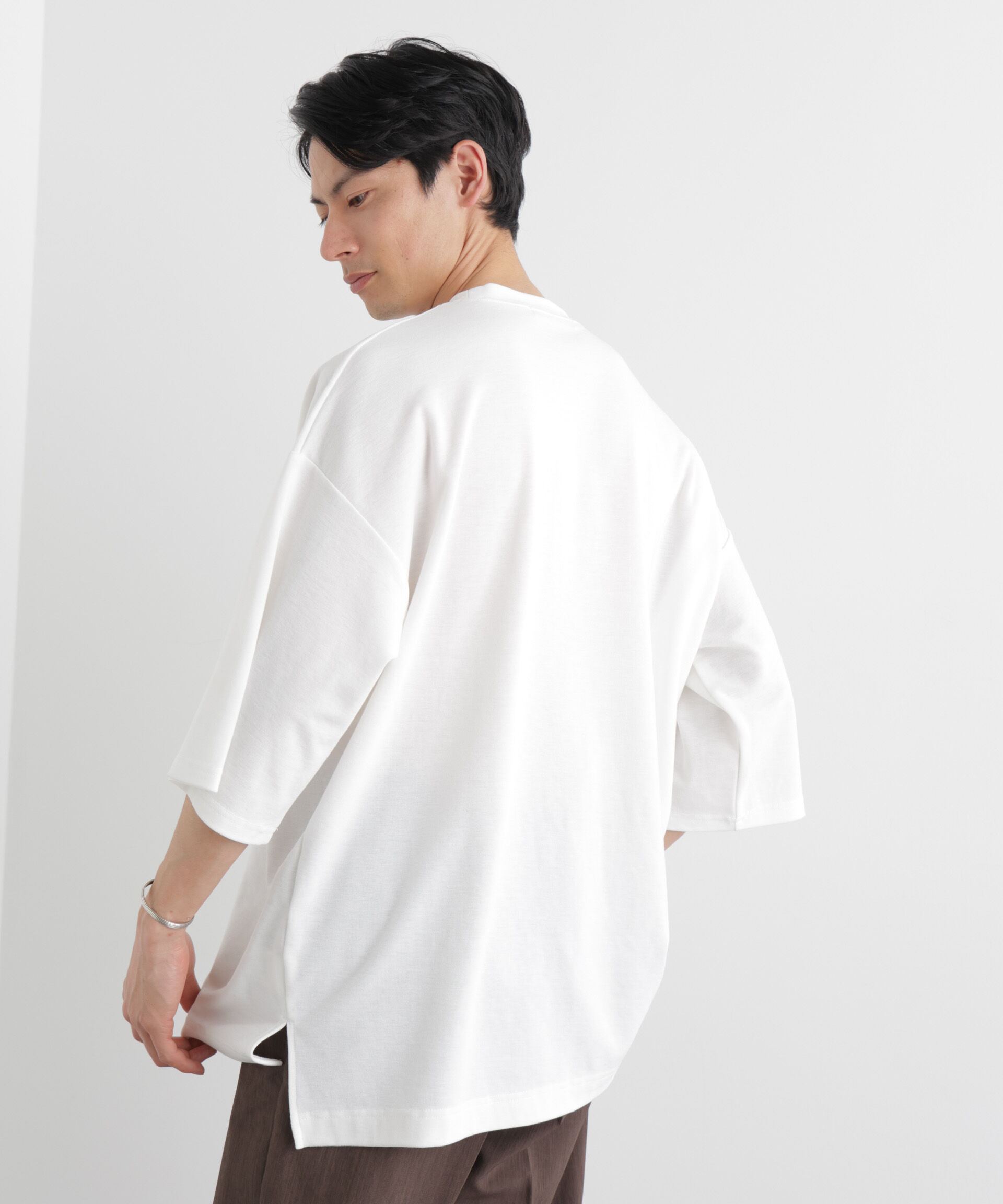 nano･universe「ストレッチフライス BIGTシャツ 半袖」|Tシャツ・カットソー|