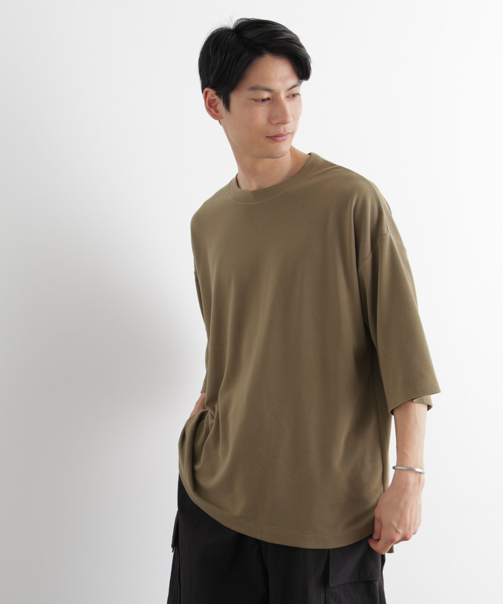 nano･universe「ストレッチフライス BIGTシャツ 半袖」|Tシャツ・カットソー|