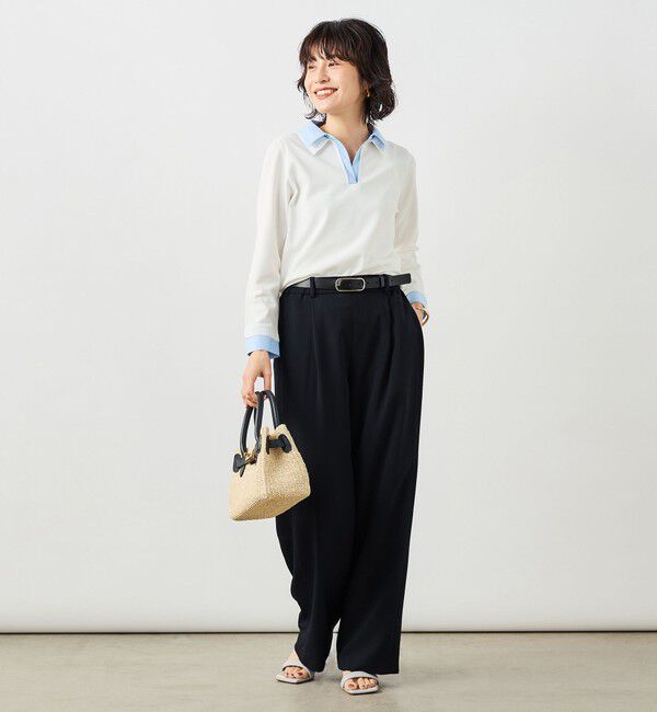 NOLLEY'S sophi「NEW morisachi《セットアップ対応》ウォッシャブルストレッチツイルイージーワイドパンツ」|その他|