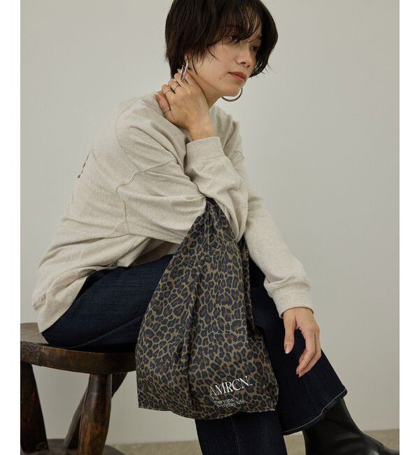 SALON adam et rope'「【Americana（アメリカーナ） for SALON】レオパードエコバッグ M」|エコバッグ|