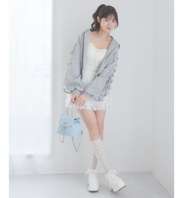  「ロゴビジュー厚底スニーカー」|スニーカー|